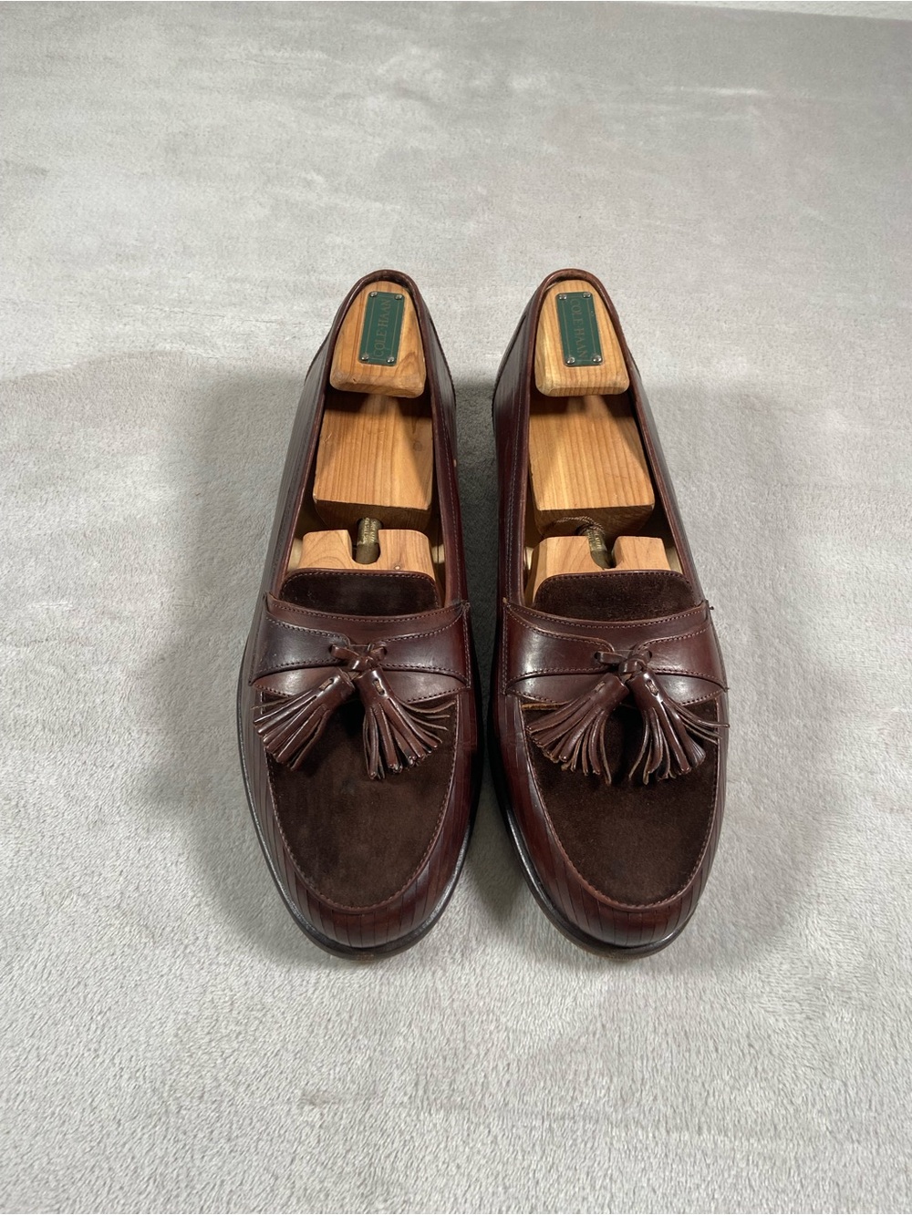 Men's Brown Tassel Loafers - Classic Leather & Suede Cole haan bragano